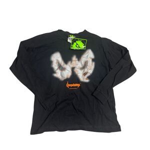 Goosebumps 1996 Big‎ Boys Size 18 Black LS T Shirt 90s Vintage Parachute Press